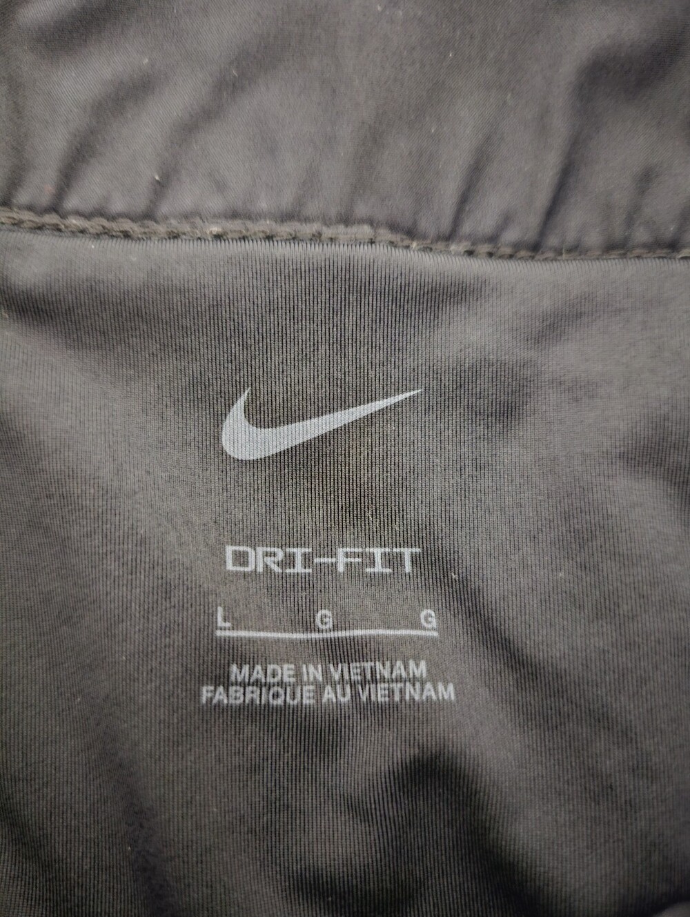 Nike Black Women’s Dri-Fit Running Shorts with White Swoosh Size Large - Picture 2 of 6